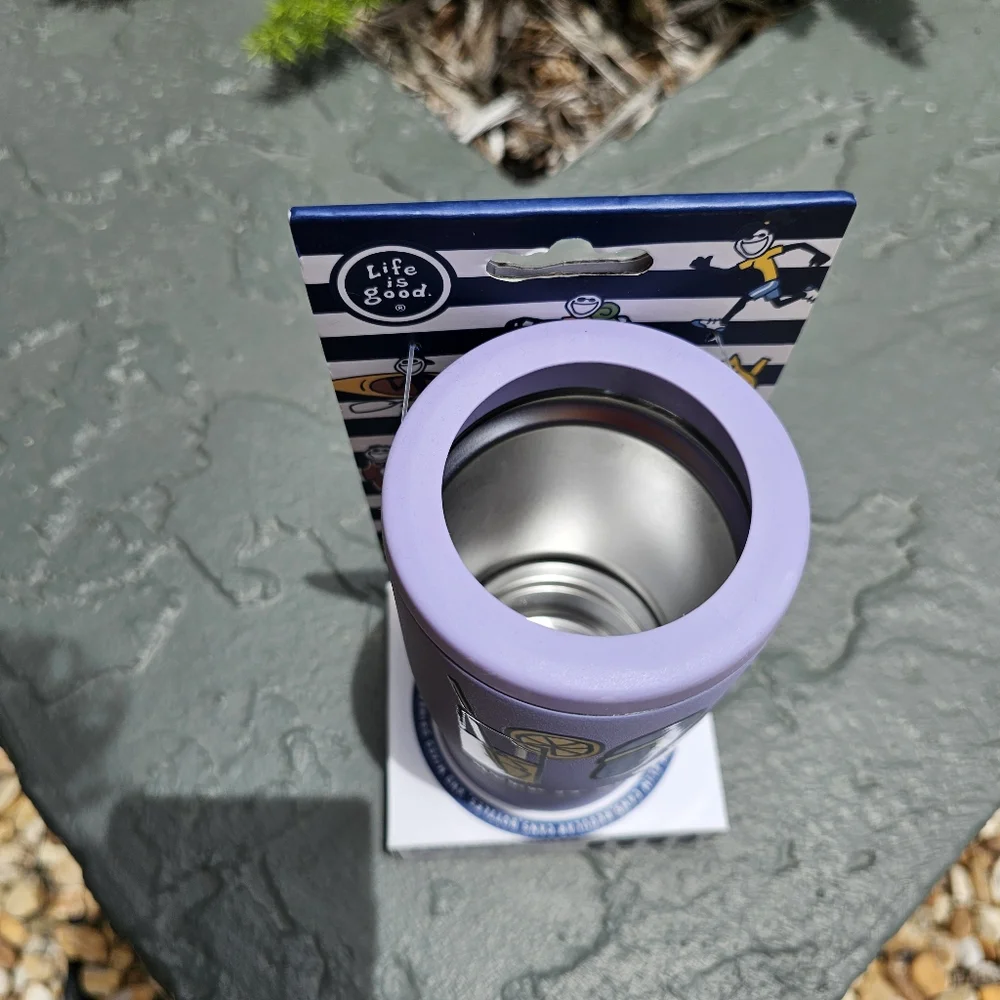 Life is Good 4-in-1 Can Cooler Orchid "Keep it Simple" - NWT - Picture 4 of 5